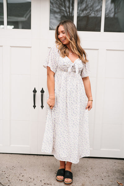 Kalista Floral Tie Front Maxi Dress