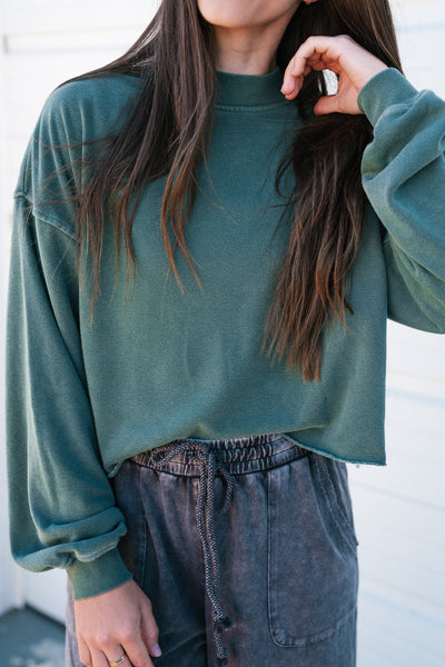 Better In Green Pullover Top