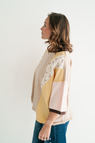Sunlit Fields Patchwork Top