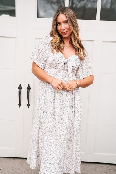 Kalista Floral Tie Front Maxi Dress