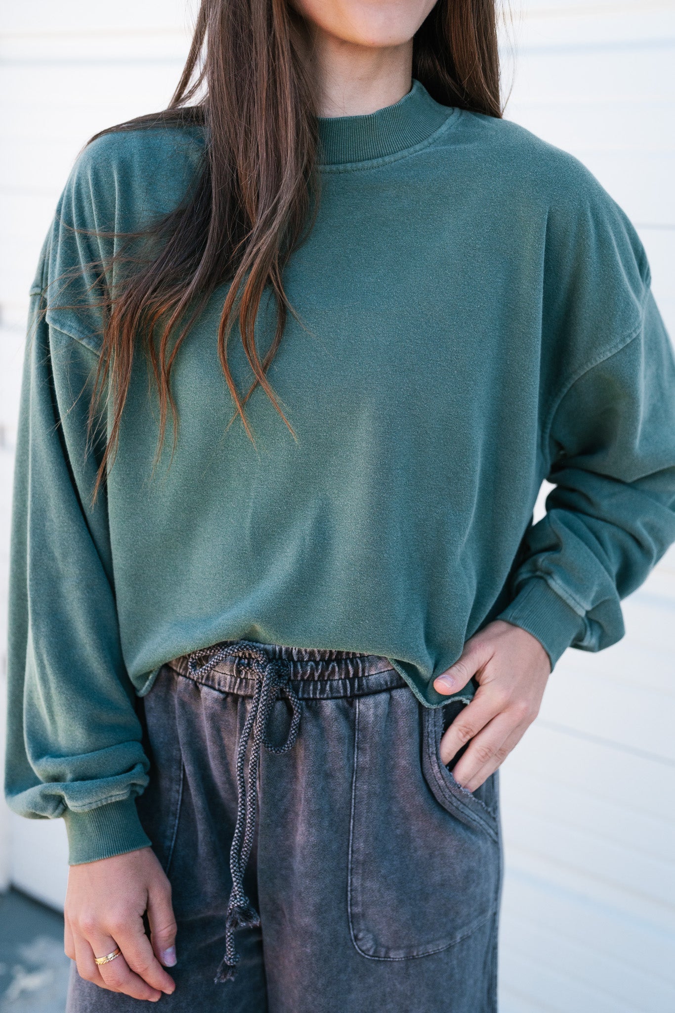 Better In Green Pullover Top