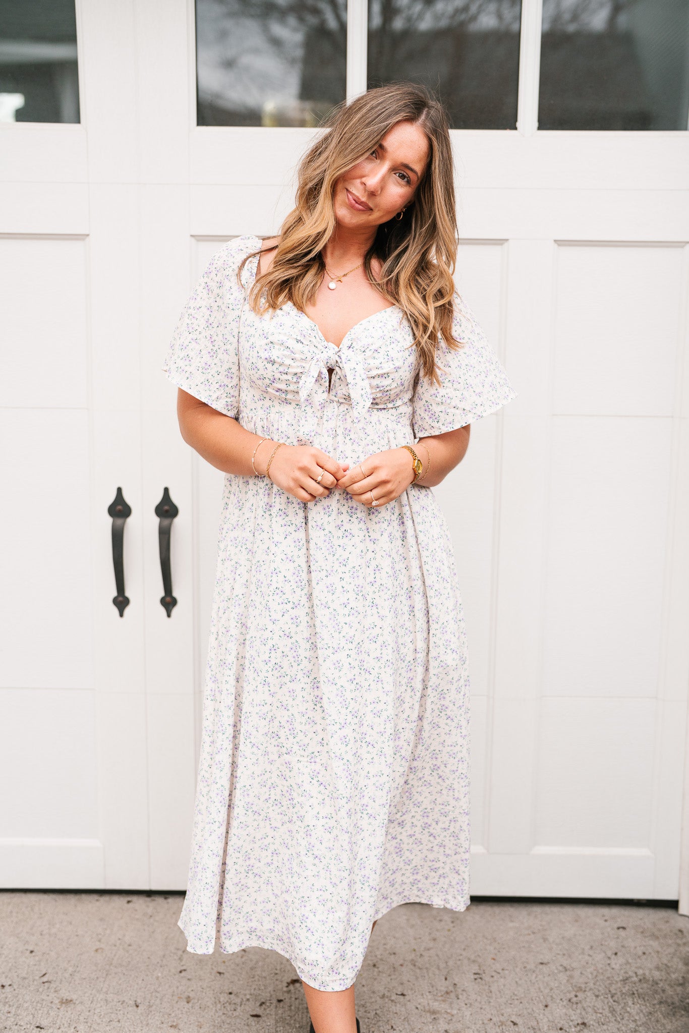 Kalista Floral Tie Front Maxi Dress