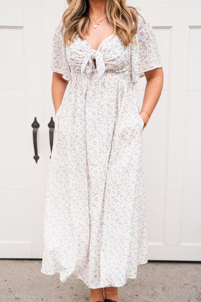 Kalista Floral Tie Front Maxi Dress