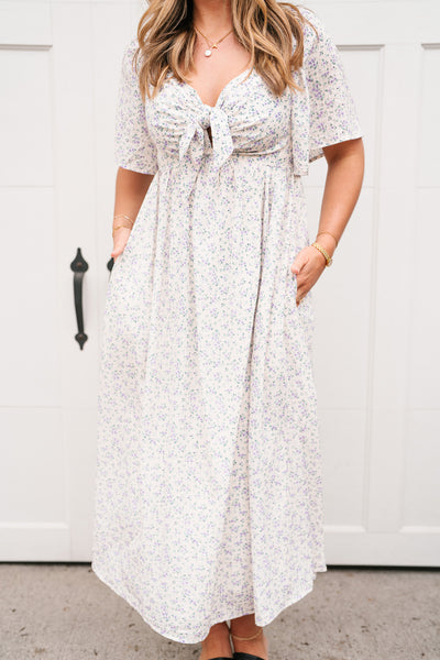 Kalista Floral Tie Front Maxi Dress