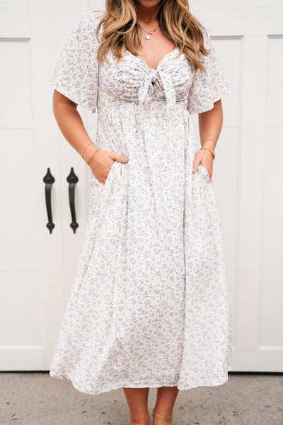 Kalista Floral Tie Front Maxi Dress