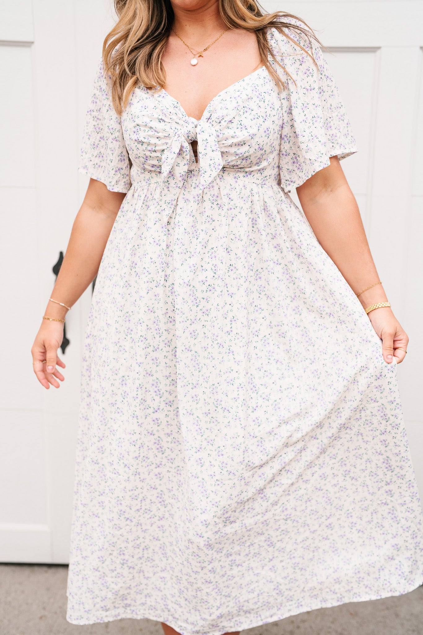 Kalista Floral Tie Front Maxi Dress