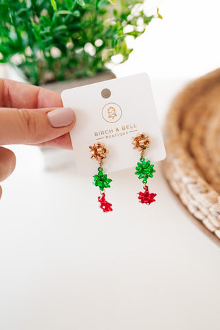 Dangling Bow Earrings