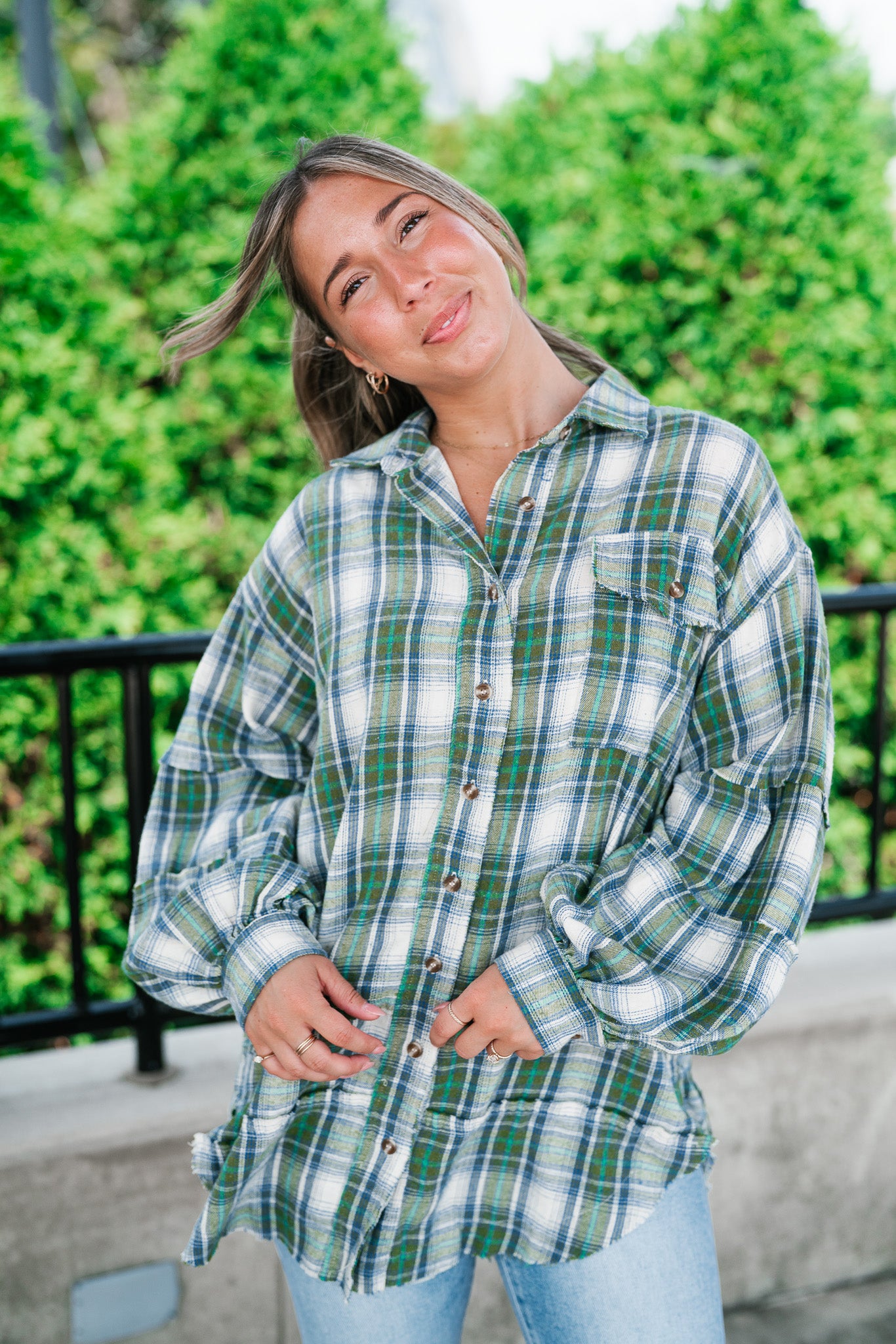 Evergreen Trails Flannel Top