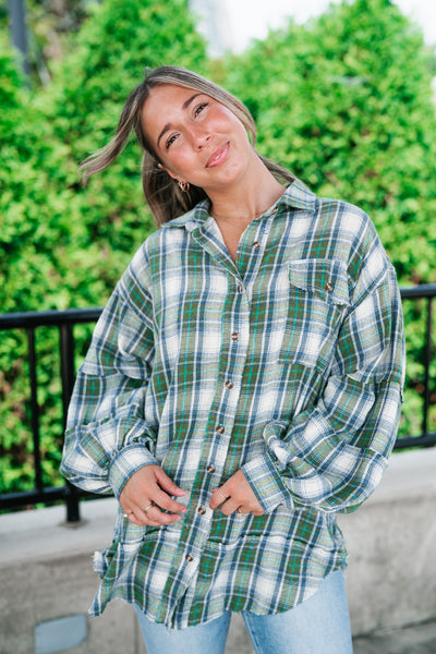 Evergreen Trails Flannel Top