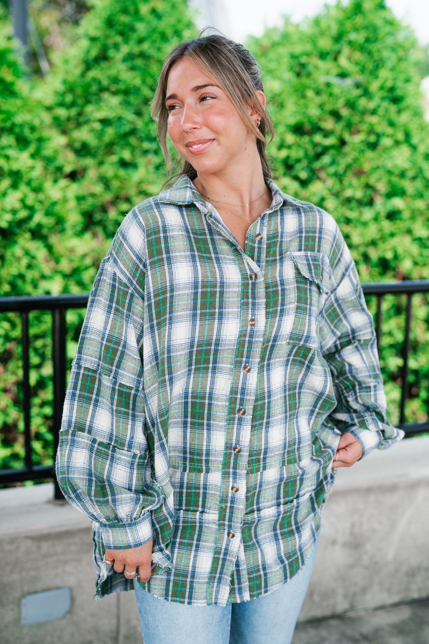 Evergreen Trails Flannel Top