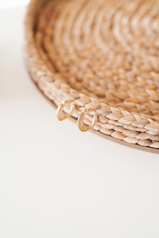 Gold Twisted Hoop Earring