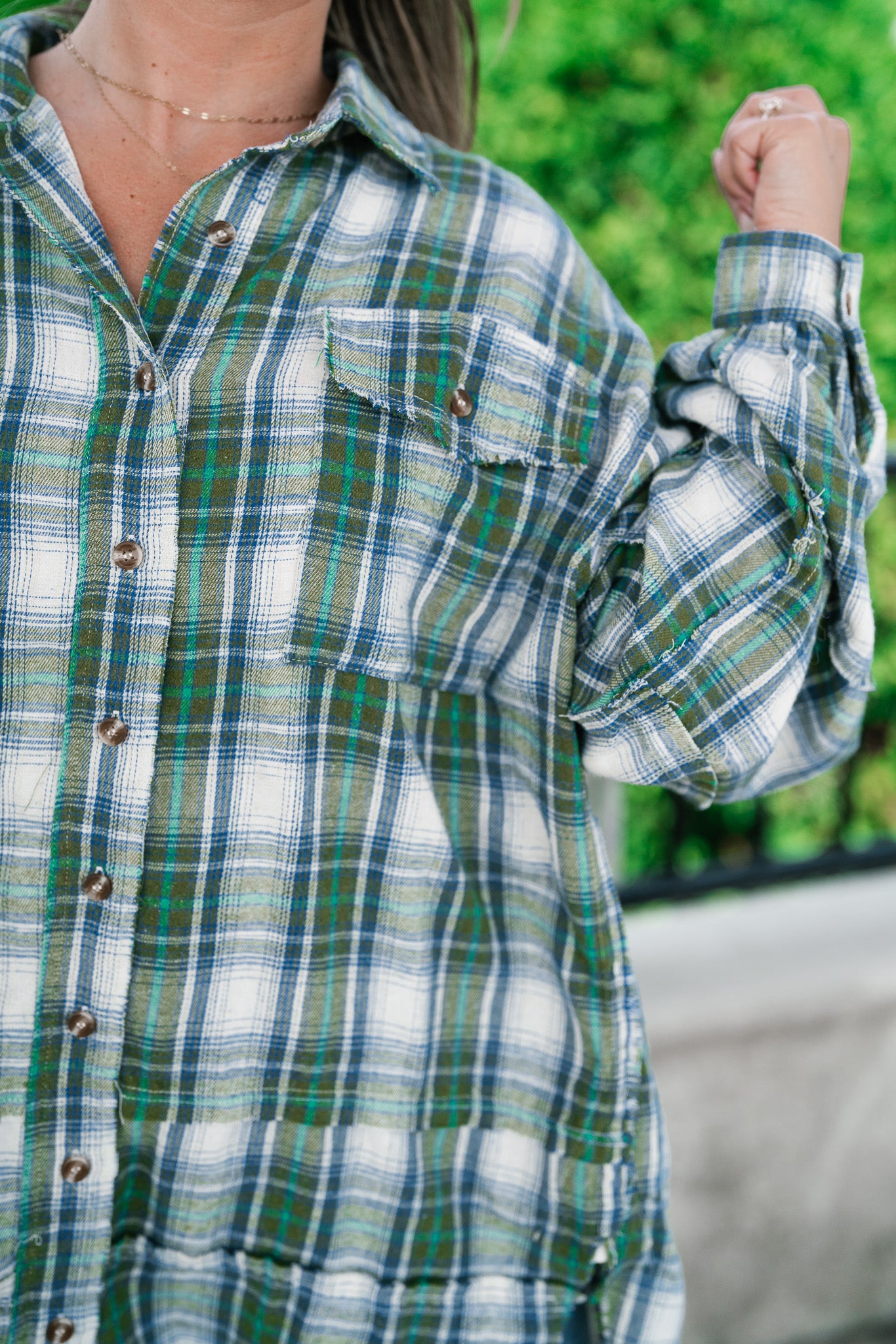 Evergreen Trails Flannel Top