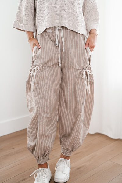 Cottage Delight Pinstriped Balloon Pant