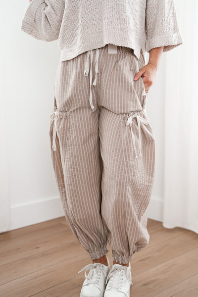 Cottage Delight Pinstriped Balloon Pant