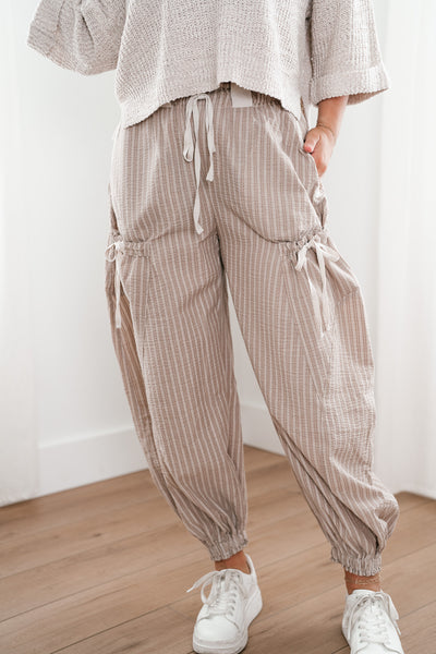 Cottage Delight Pinstriped Balloon Pant