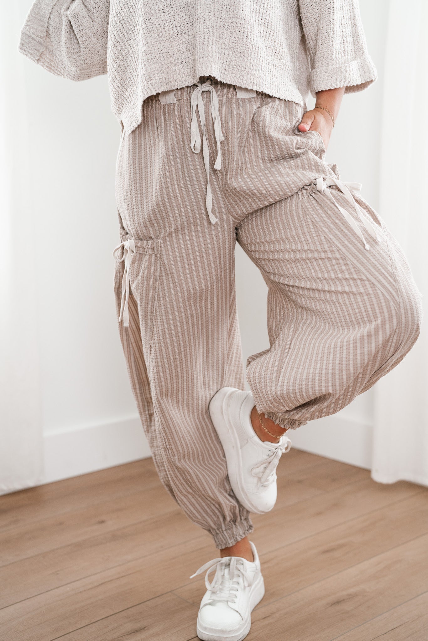 Cottage Delight Pinstriped Balloon Pant