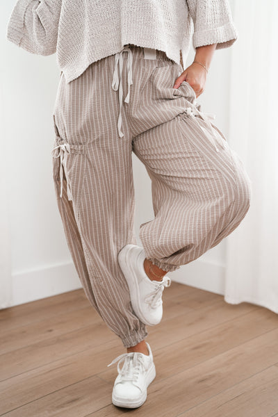 Cottage Delight Pinstriped Balloon Pant