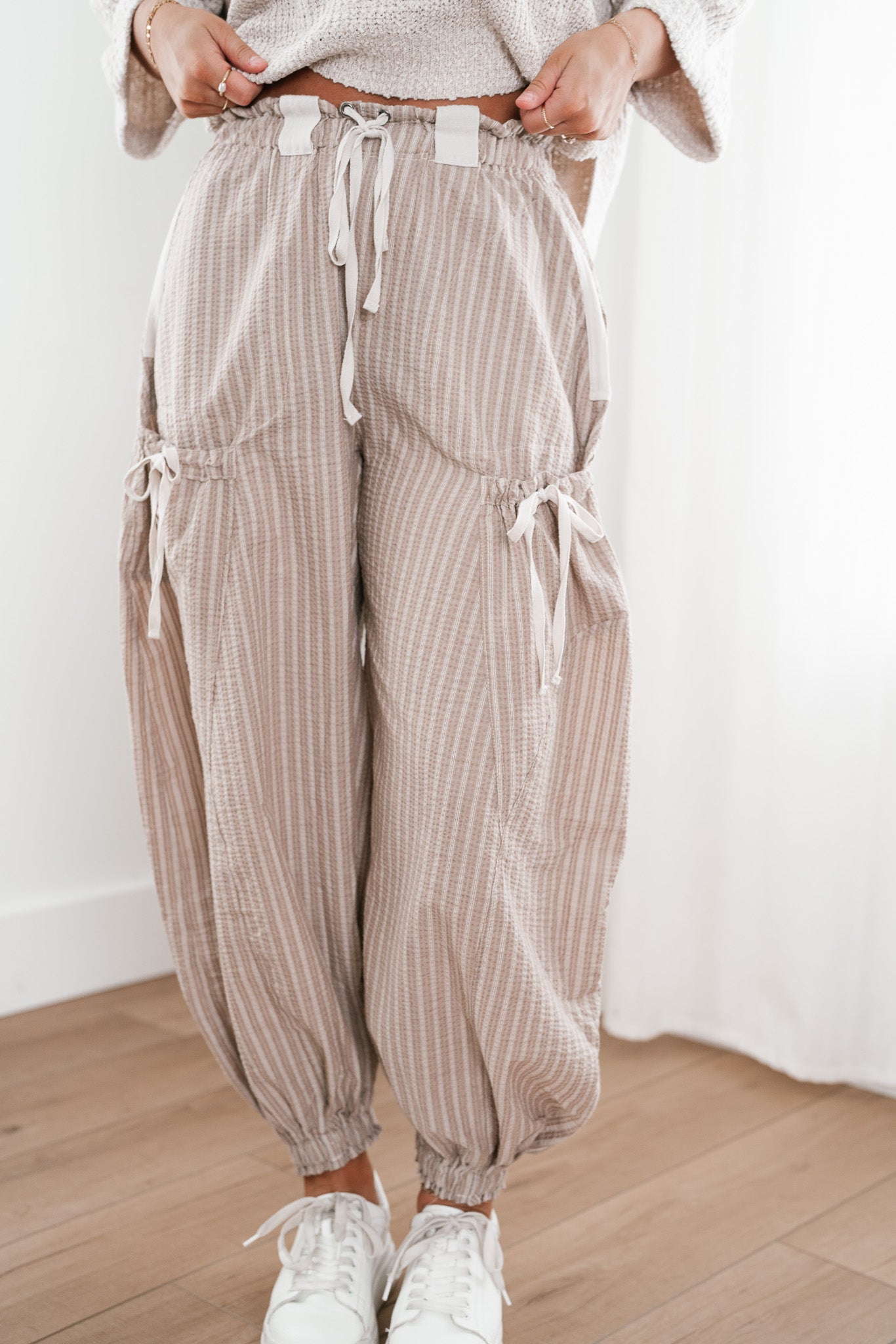 Cottage Delight Pinstriped Balloon Pant