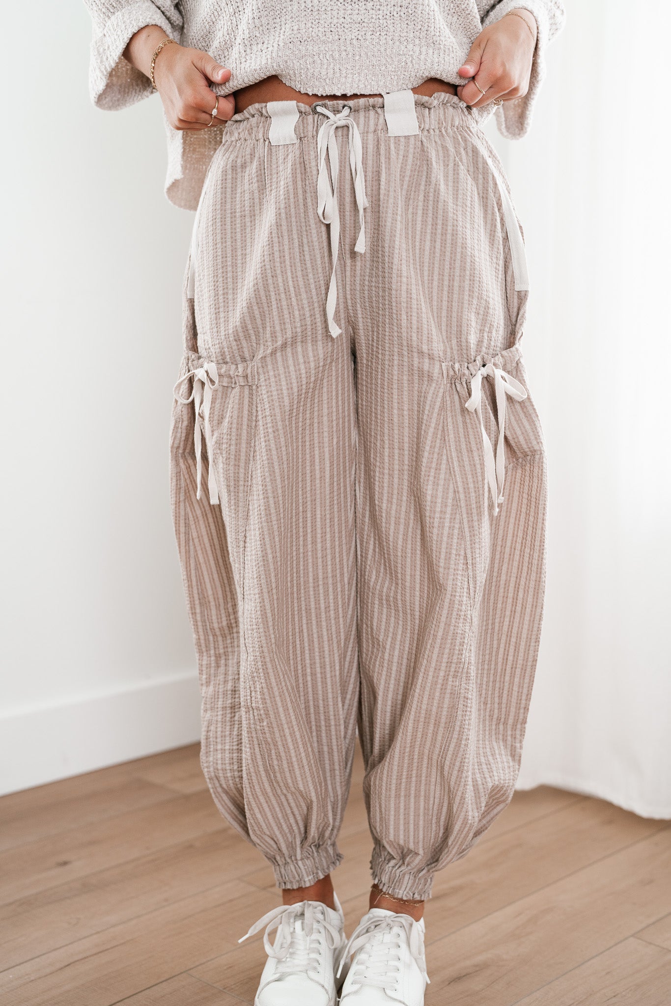 Cottage Delight Pinstriped Balloon Pant