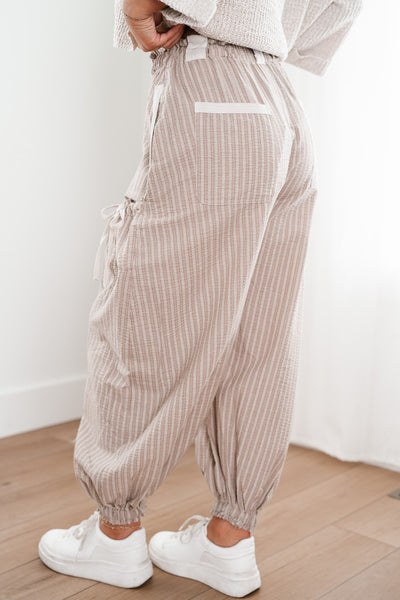 Cottage Delight Pinstriped Balloon Pant