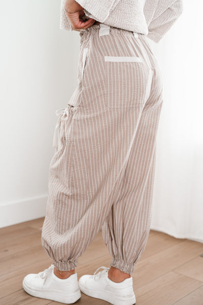 Cottage Delight Pinstriped Balloon Pant