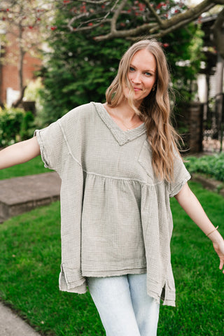 Meadow Path Babydoll Top