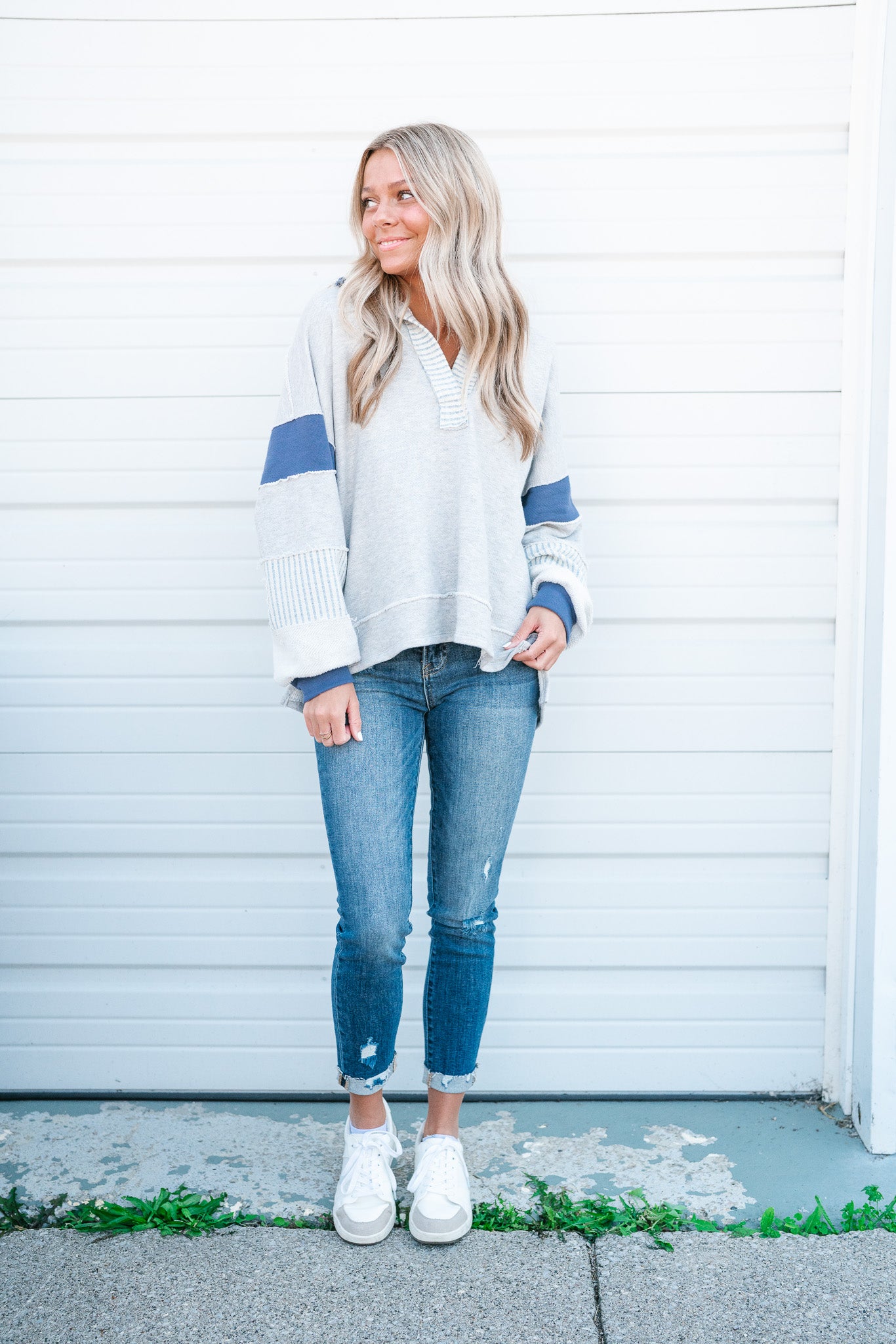 Don't Get It Twisted Pullover - Heather Gray