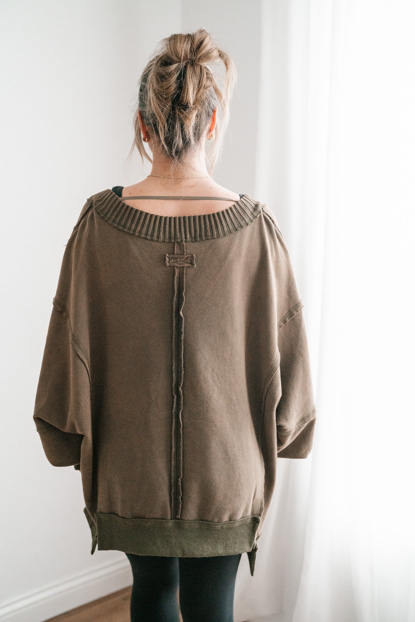 Olive Over You Oversized Top