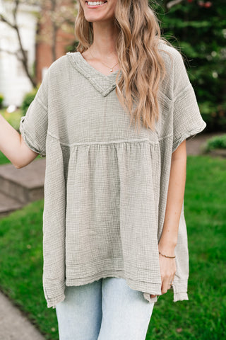 Meadow Path Babydoll Top