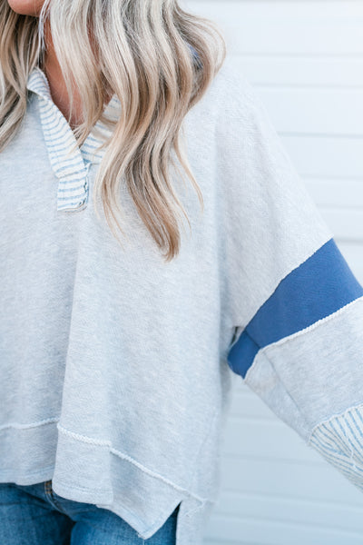 Don't Get It Twisted Pullover - Heather Gray