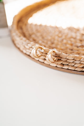 Gold Two Layered Hoop Earring