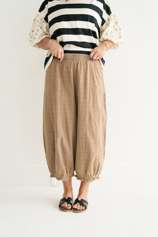 Weekend Ready Elastic Cuff Pants - Mocha