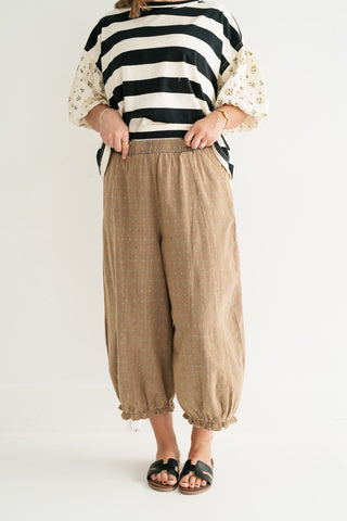 Weekend Ready Elastic Cuff Pants - Mocha