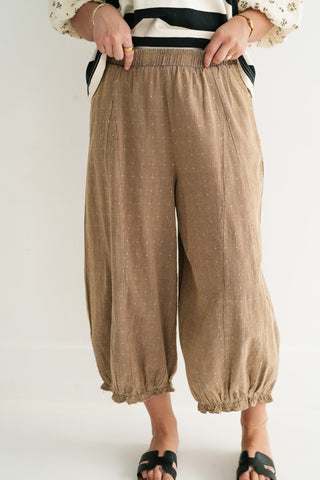 Weekend Ready Elastic Cuff Pants - Mocha