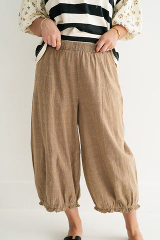 Weekend Ready Elastic Cuff Pants - Mocha