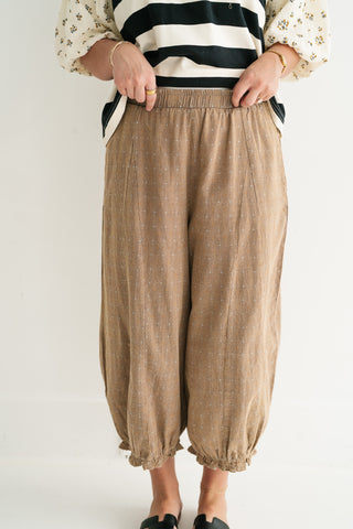 Weekend Ready Elastic Cuff Pants - Mocha