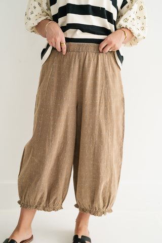 Weekend Ready Elastic Cuff Pants - Mocha
