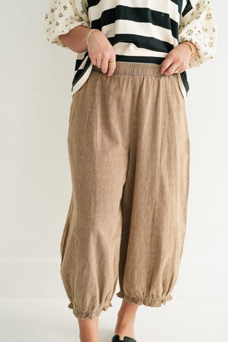Weekend Ready Elastic Cuff Pants - Mocha