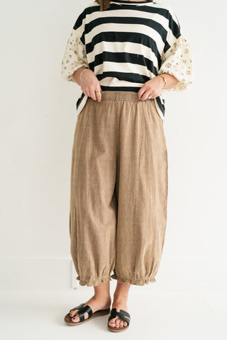 Weekend Ready Elastic Cuff Pants - Mocha