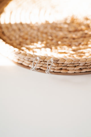 Silver Knotted Hoop Earrings