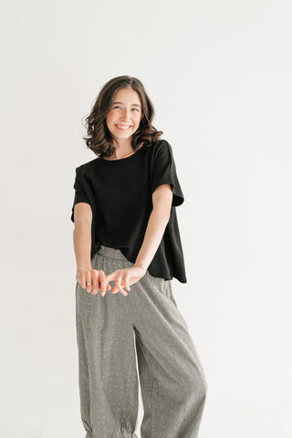 Pure Ease Relaxed Top - Black