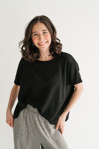 Pure Ease Relaxed Top - Black