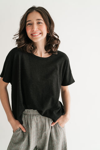 Pure Ease Relaxed Top - Black