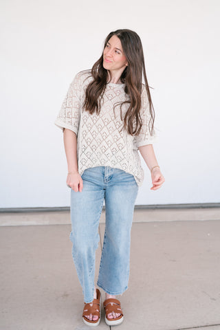 Lilla Open Knit Top