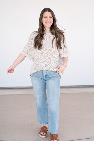 Lilla Open Knit Top