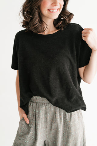 Pure Ease Relaxed Top - Black