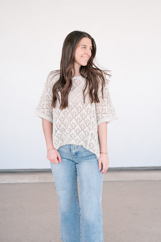 Lilla Open Knit Top