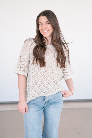 Lilla Open Knit Top