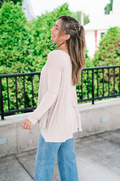 Heathered Haze Button Down Top