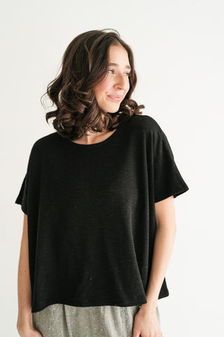 Pure Ease Relaxed Top - Black